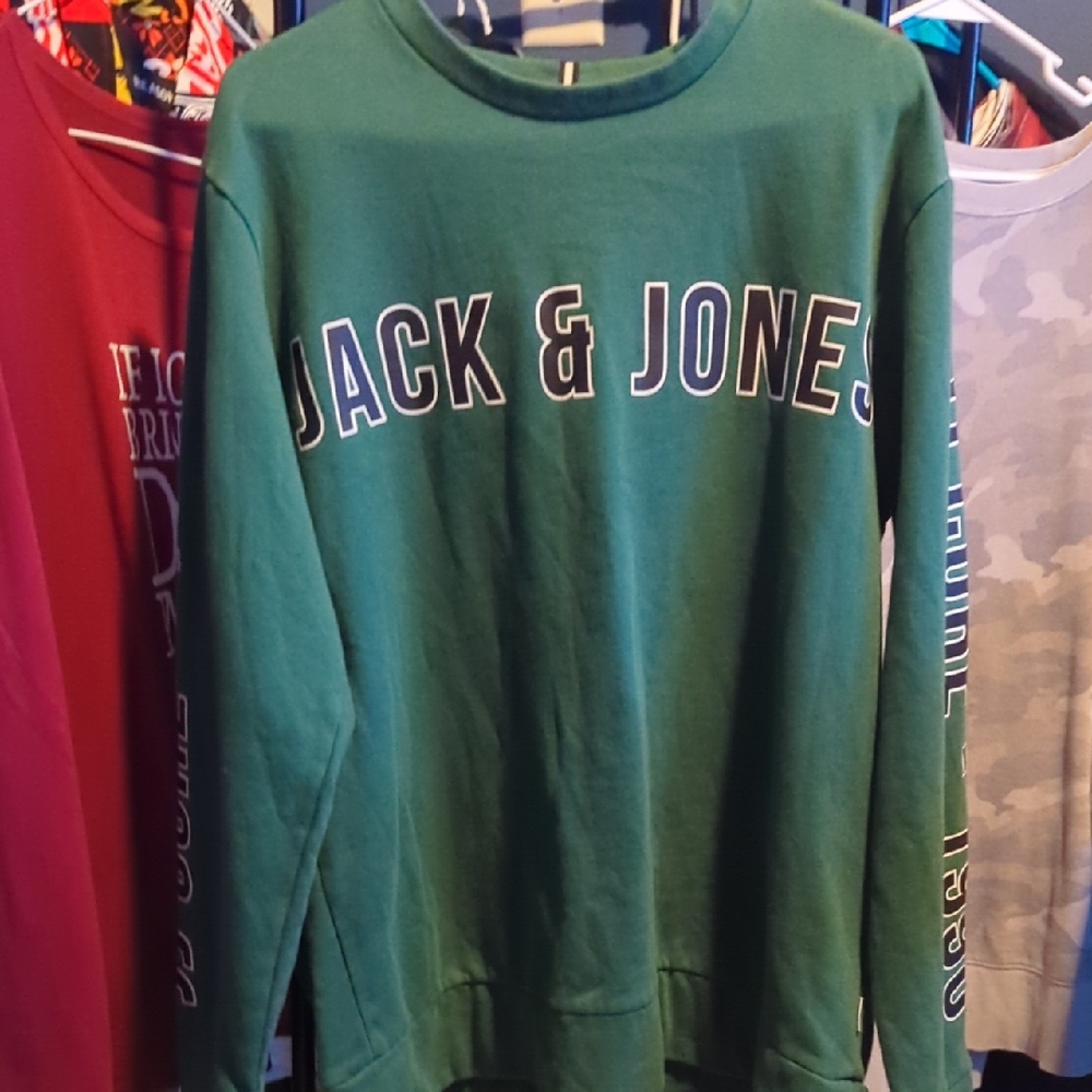 Jack & Jones Green Crewneck with Logo